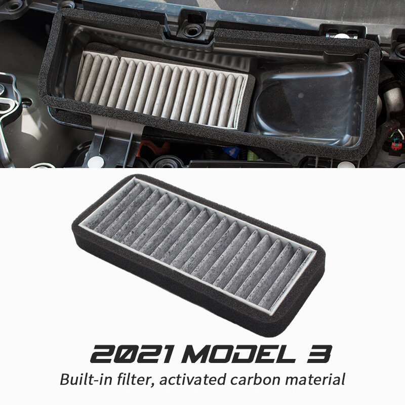 Filtro de entrada de aire de coche para Tesla Model 3, cubierta de rejilla, embellecedor de ventilación de entrada, accesorios de protección de flujo de aire externo interno, 2021-2023