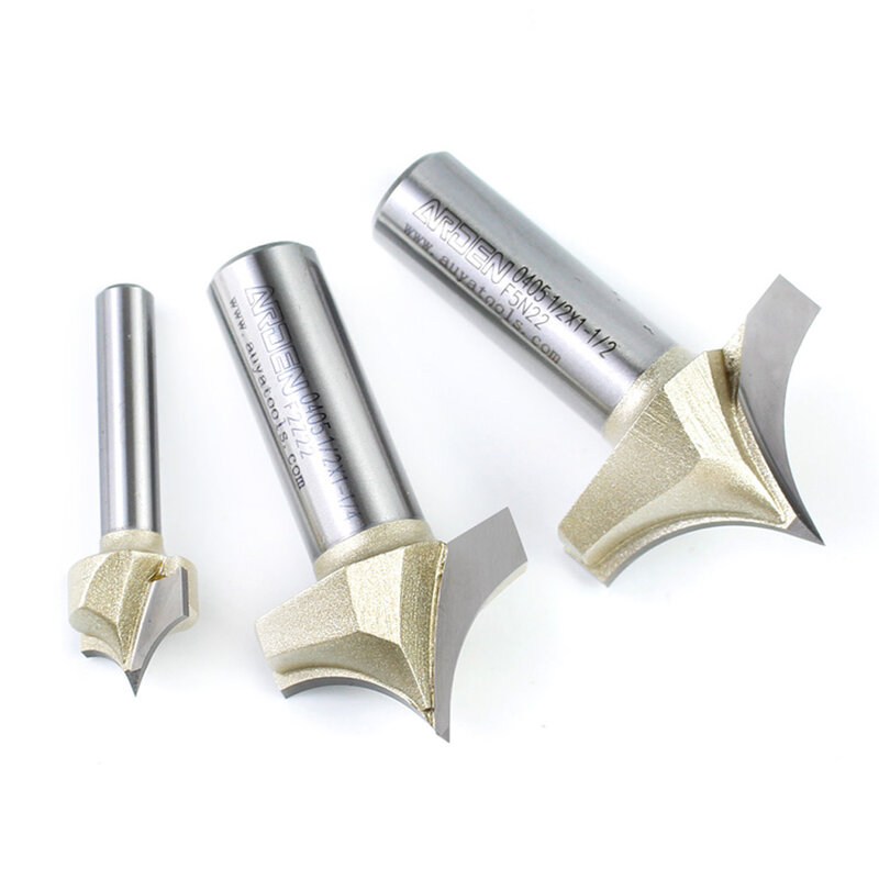 ARDEN Point Cutting Round Over Bit Carbide Carving Tool Woodworking  Sharp Tip Arc Edge Milling Cutter MDF Engraving Router Bit