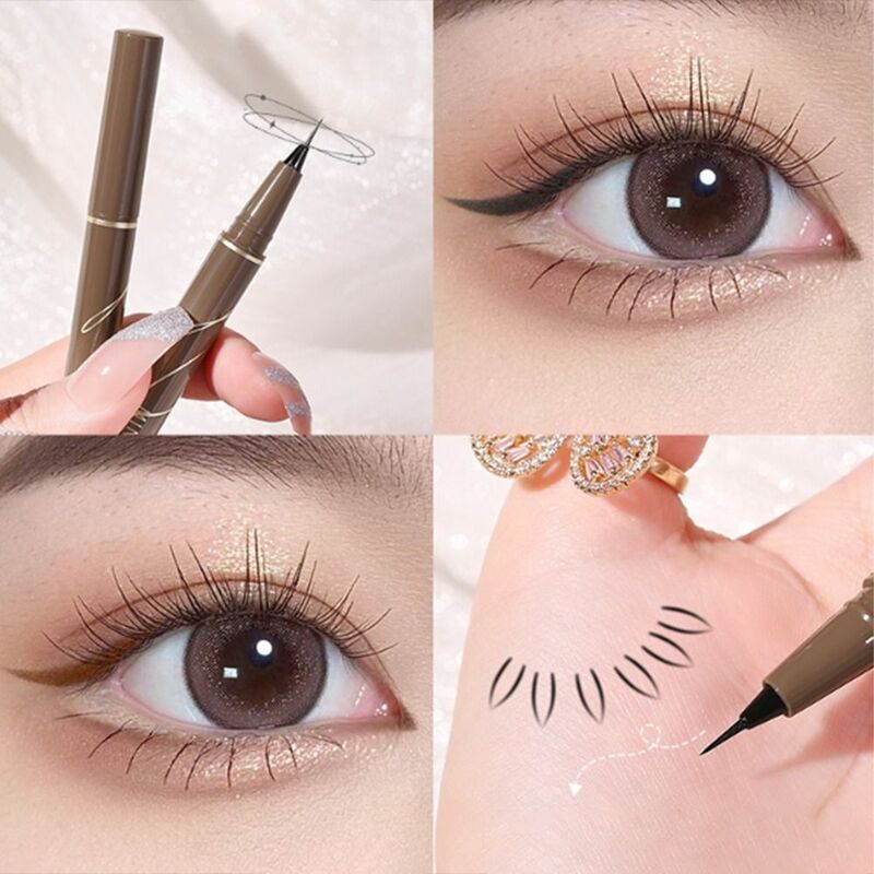 Ultra Thin Liquid Eyeliner Waterproof Long Lasting Eyes Makeup Tool Non Smudging Quick-drying Lying Silkworm Pen