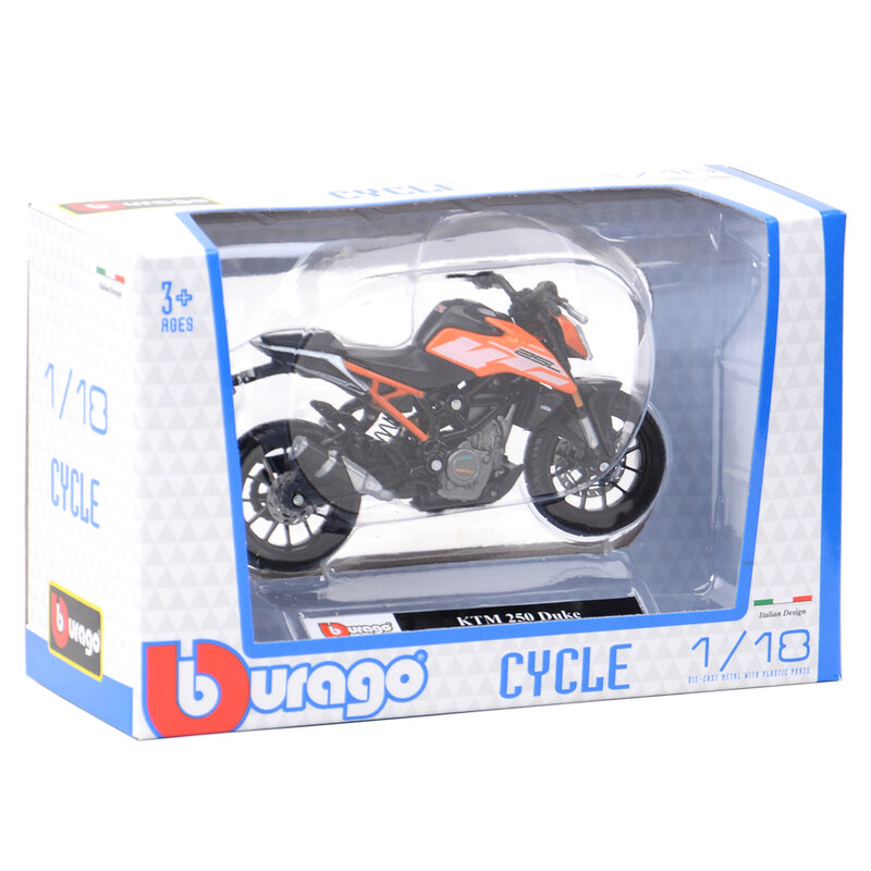 Bburago 1:18 KTM 250 ديوك أذن محاكاة سبيكة نموذج دراجة نارية سيارات لعبة هدية جمع