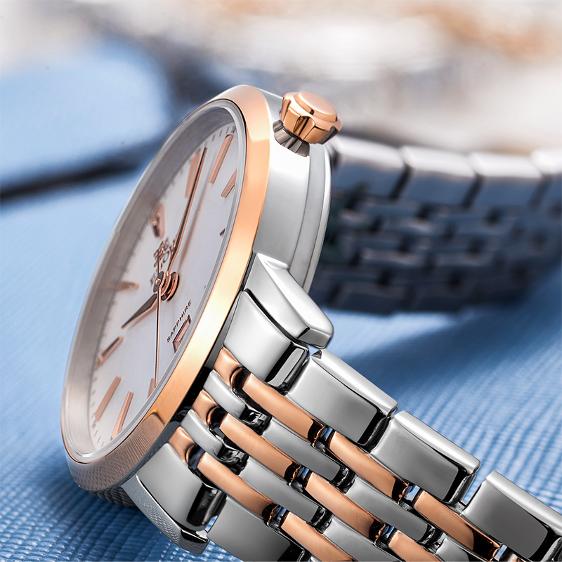 Ebohr-男性と女性のための適切な石英腕時計、愛好家のための防水時計、ビジネスのためのファッション、カップルのための高級ギフト