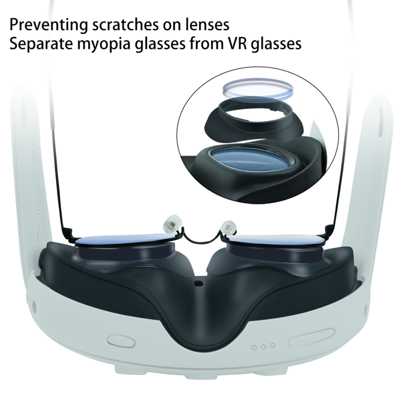 Anti Blue Light Myopia Lentes, Lentes Prescritas, Óculos Magnéticos Rápidos, Acessórios VR, Meta Quest 3