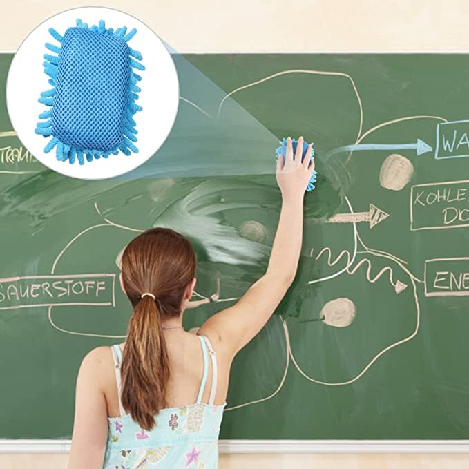 Lavável fibra seca Whiteboard Eraser, removedor de poeira, casa e sala de aula Shag, carro limpeza Erase, 4pcs