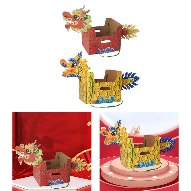 Barco chinês do dragão do papel para o aniversário, decoração do ano novo, brinquedos do barco