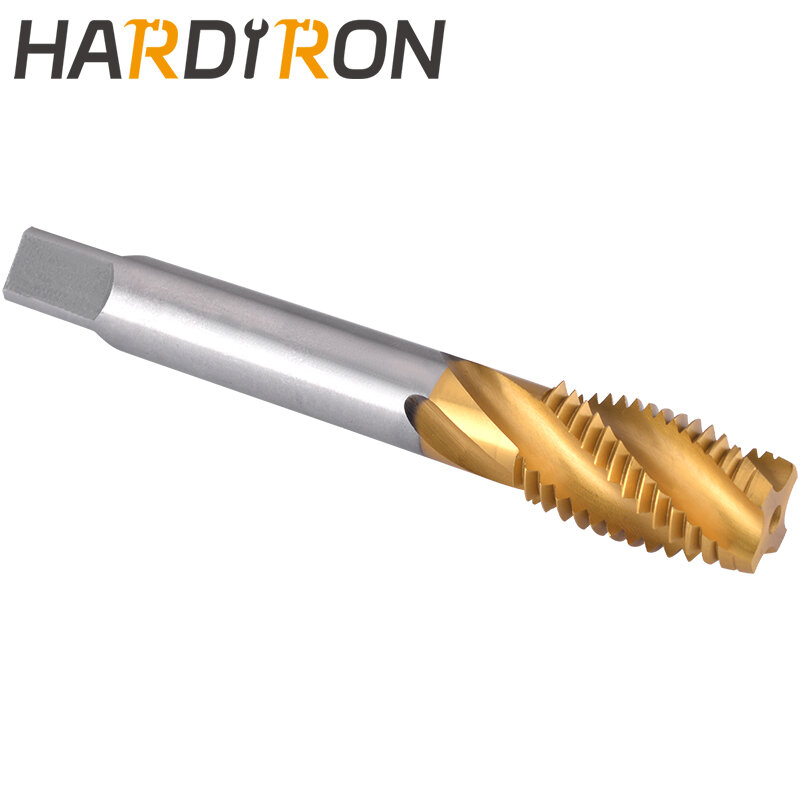 Hardiron M22 Spiral Flute Tap, HSS Titanium coating M22x2.5 Spiral Flute Plug Threading Tap