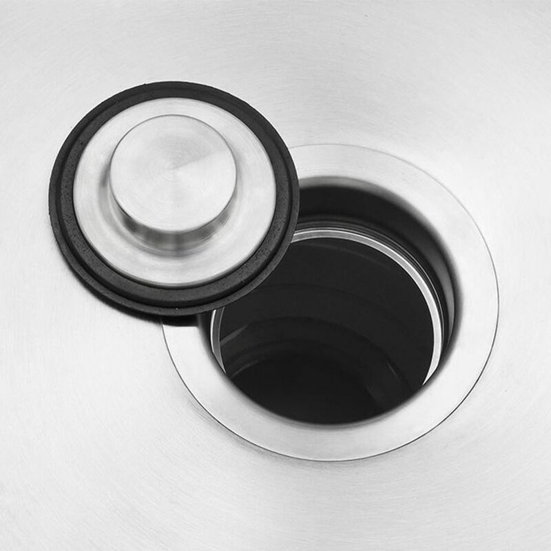 Stainless Steel Sink Plug Hardware Round Anti-Odor Bathtub Stopper Leakage-proof Durable Sink Drain Cover Kitchen