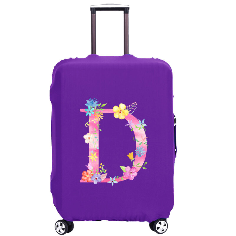 Capa de bagagem roxa mais grossa capa de bagagem removível protetora para 18-32 Polegada acessórios de viagem mala capas de proteção