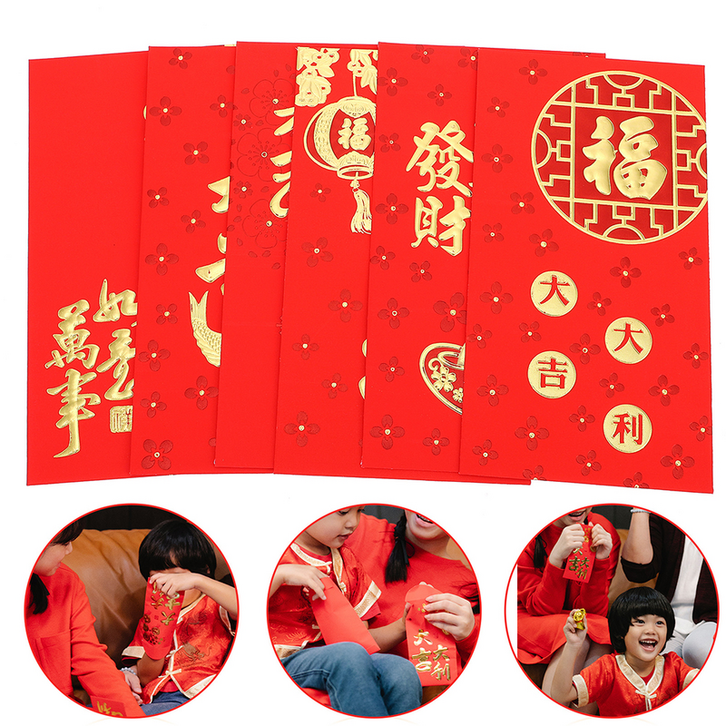 Buste rosse tascabili rosse di capodanno Hongbao per il nuovo anno 2021 New Red Pocket Birthday Marry Red Gift Hong Bao