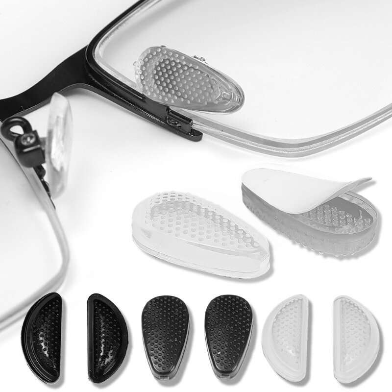透明シリコン眼鏡,エアバッグ,ソフトノーズパッド,メガネ共有,ノーズパッドの快適な滑り止め,10ペア