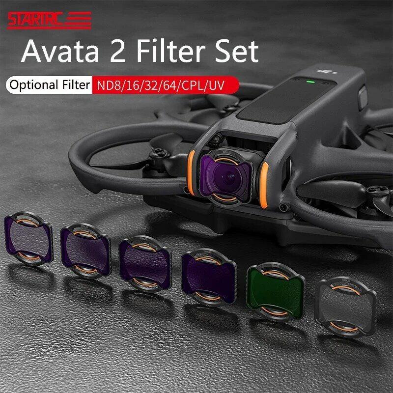 Фильтр STARTRC для объектива DJI Avata 2, аксессуары для CPL UV ND8 ND16 ND32 ND64 ND256, Комплект фильтров Avata 2, Защитная пленка для дрона