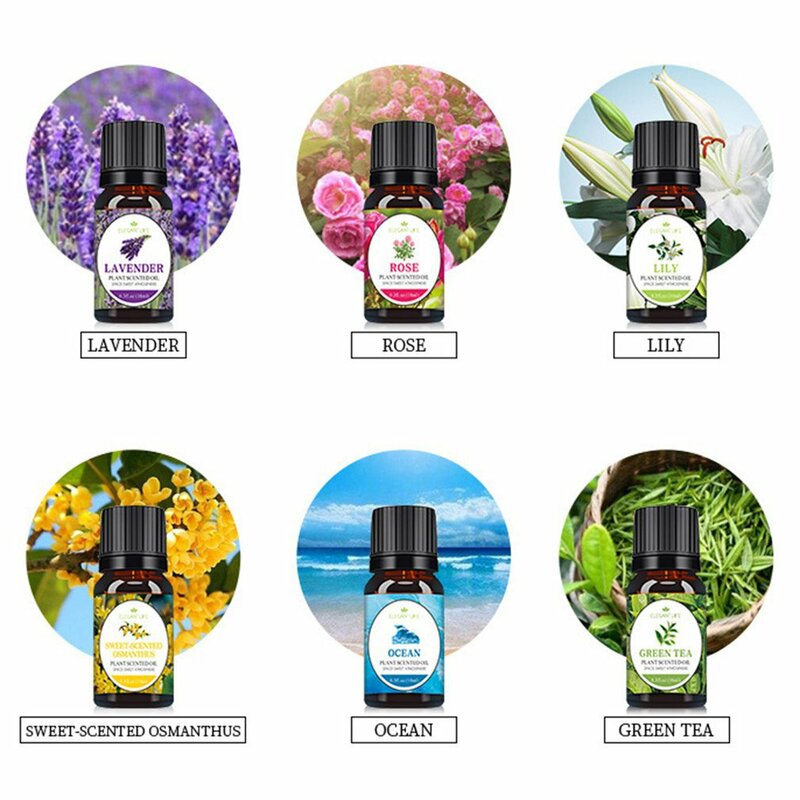 HOT 10ML Pure Natural Plant Essential Oils osmanto Rose diffusori per aromaterapia Air Fresh Care Tea Jasmine Tree Oil