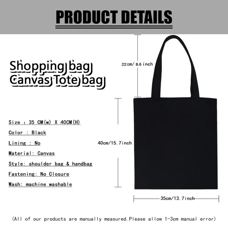 Luxury Brand Tote Bag  Fashion Printing  Large Canvas Book Bag with Name Women's Custom Shoulder Bag Supermarket Bag