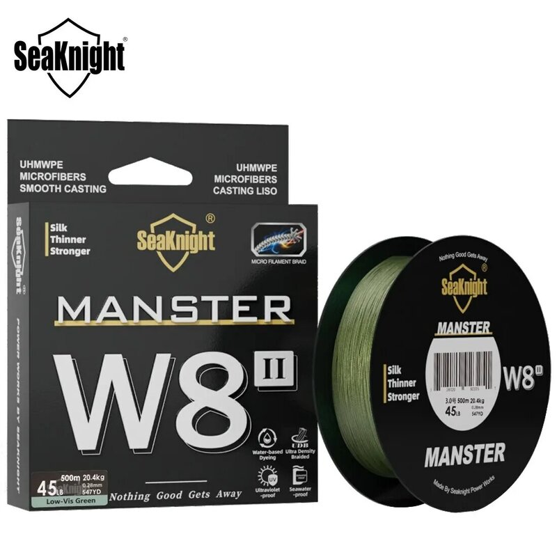 SeaKnight Brand W8 II Series 8 Strands Fishing Line Advanced Wide Angle Technology Braided PE Line Freshwater Saltwater Fishing
