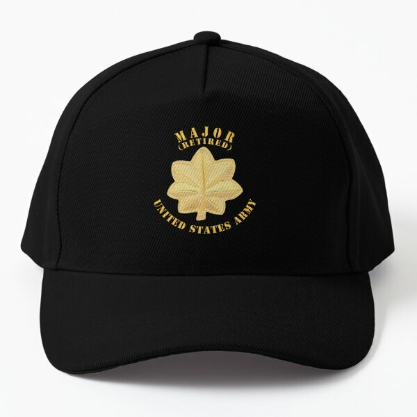 Army Major Maj topi bisbol pria wanita, Kasut topi kupluk warna polos matahari musim semi hitam Gambar Hip Hop