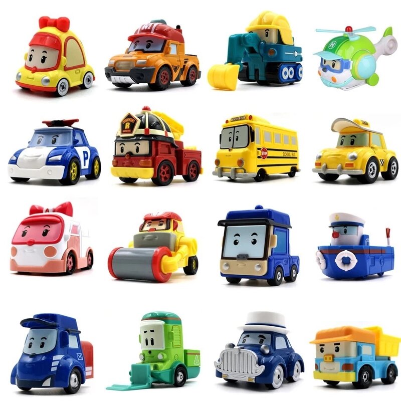 28 طراز سيلفليت روبوكار كوريا ألعاب أطفال روبوت بولي روي هالي أنيمي المعادن عمل الشكل الكرتون لعبة سيارة للأطفال أفضل هدية