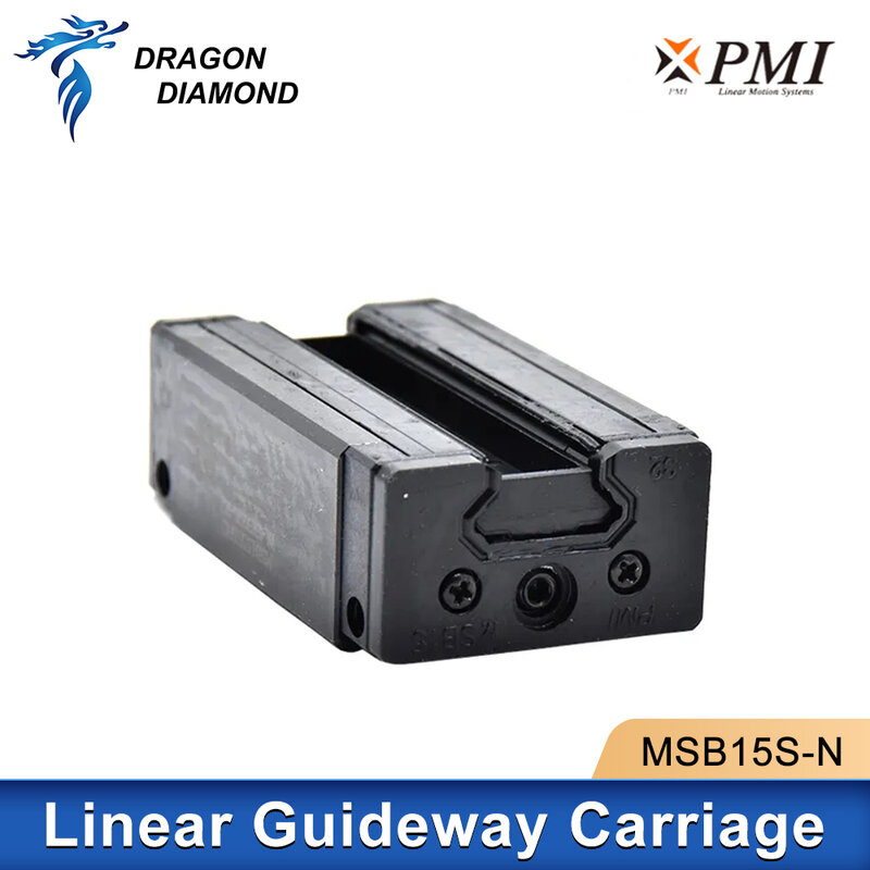 Taiwan PMI Linear Guideway Carriage Block, gravador do laser do CO2, máquina de corte do laser do CO2, MSB15S-N, MSA20S-N