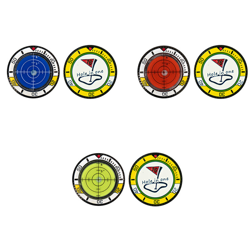 Marcador de lectura de nivel de Putting de pendiente con Clip de sombrero de Golf magnético, Azul, Morado, naranja, rojo, Ayuda de entrenamiento de Golf