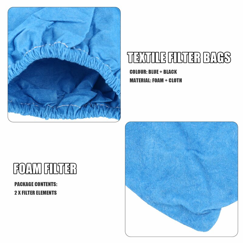 Aspirador espuma filtro saco, sacos de filtro têxteis, molhado e seco, Karcher MV1, WD1, WD2, WD3, 4pcs