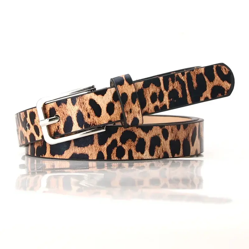 2024 New Women's Leopard Pattern Belt Exquisite and Fashionable Zebra Pattern Decorative Belt New Fashion Belt
