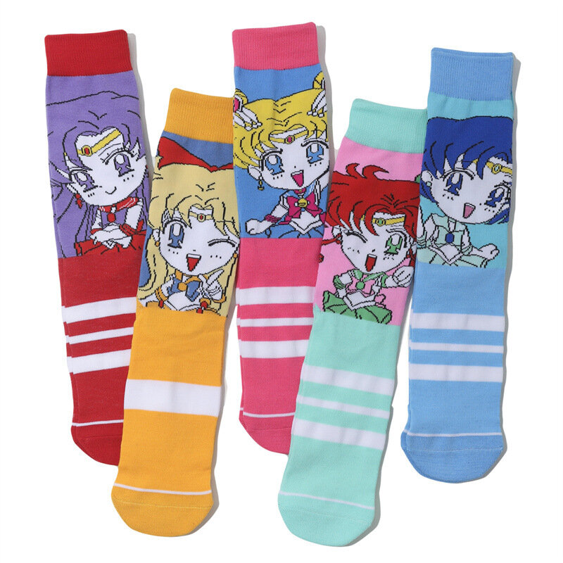 Anime Sailor Moon Socks Cosplay Adult Unisex Clothing Sock Accessories Props Xmas Gift