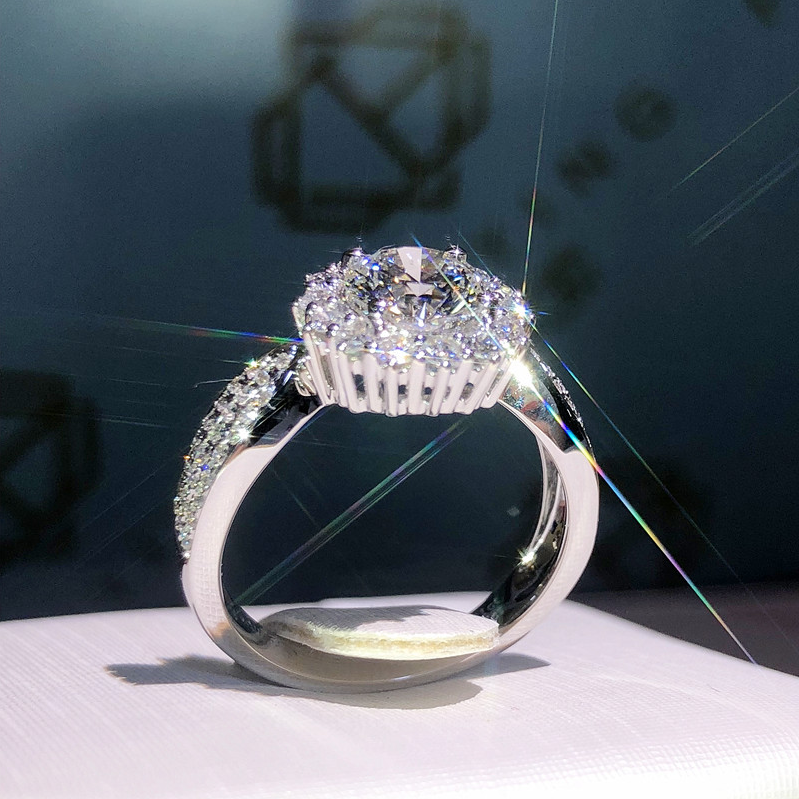Модные кольца, серебряные ювелирные изделия для женщин, кольцо с драгоценным камнем, украшения, свадебные обещания, оптовая продажа