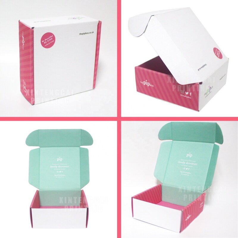 Kunden spezifische Produkt mailer box fertigen kunden spezifische farbige Mailboxen mit individuellem Logo bedruckter, haltbarer Bekleidungs verpackungs box