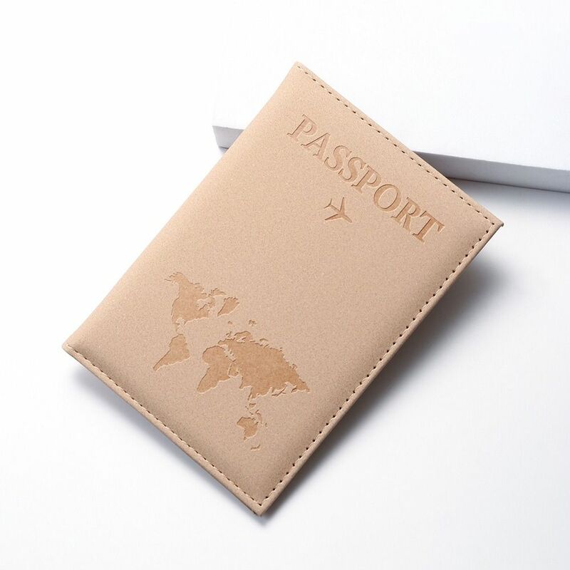Cover tas penyimpanan sertifikat kulit PU, pelindung paspor huruf, aksesoris perjalanan, tempat kartu PU, pemegang paspor