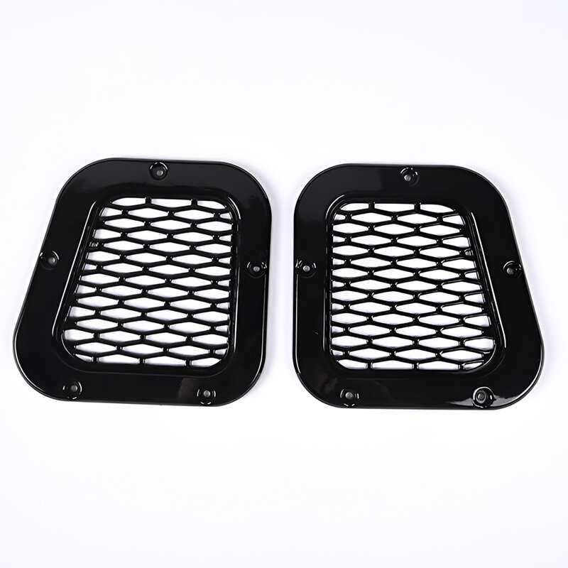 1 Pair Front Side Fender Air Vent Cover Cap Grille Molding Trim Fit for Land Rover Defender 2004-2019 Gloss Black ABS Plastic