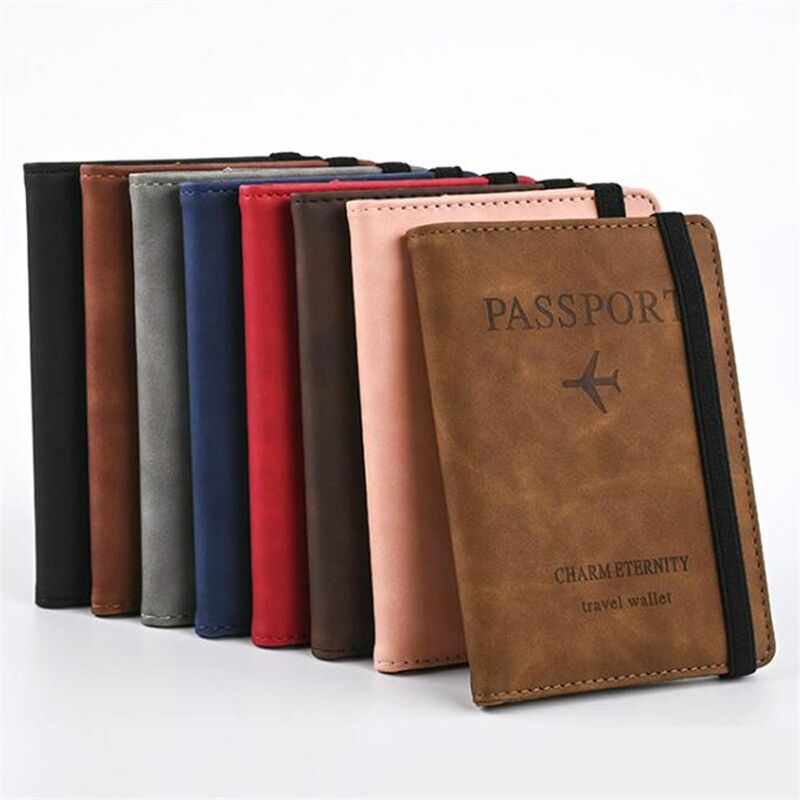 Storage Bag Coin Purse Organizer Case ID Bank Card RFID Blocking Passport Cover Passport Book Wallet Case Passport Holder
