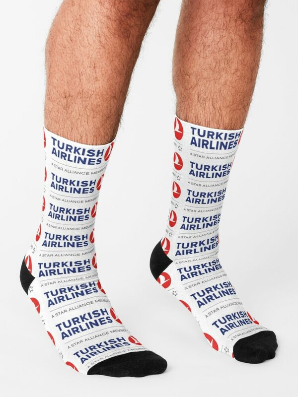 Chaussettes avec Logo de compagnie aérienne turque, cadeau pour homme