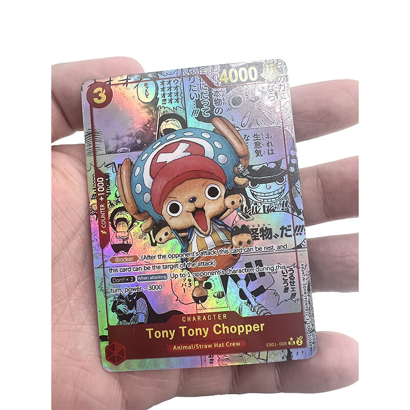 Fai da te fatto in casa un pezzo Tony Tony Chopper acrilico Card Brick Anime personaggi Collection Flash Card Cartoon Toys regalo di natale