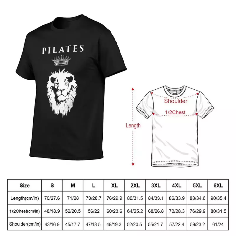 Camiseta de Pilates King para hombre, camisa blanca, ropa bonita