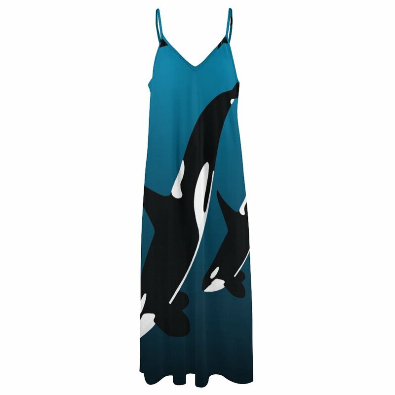 Mutter und Kind schwarz-Orca ärmellose Kleid Kleidung Frauen Sommer 2023 Ballkleid 2023 Damen kleider für besondere Anlässe