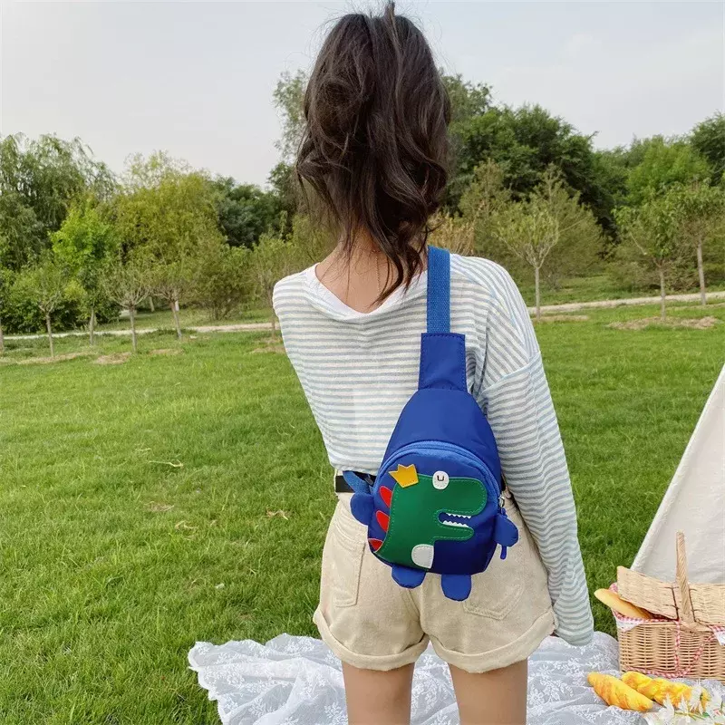 Cute Cartoon Dinosaur Shoulder Bag para crianças, jardim de infância pré-escolar, mochila de viagem ao ar livre para meninos e meninas