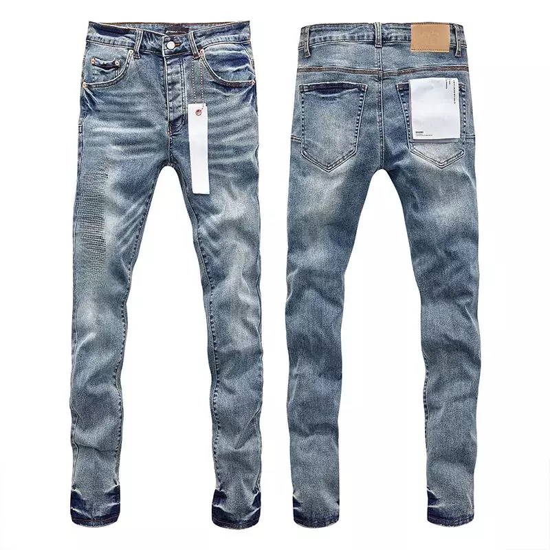 Top quality Purple ROCA Brand jeans trends hip-hop straight jeans Stylish and slim  pants