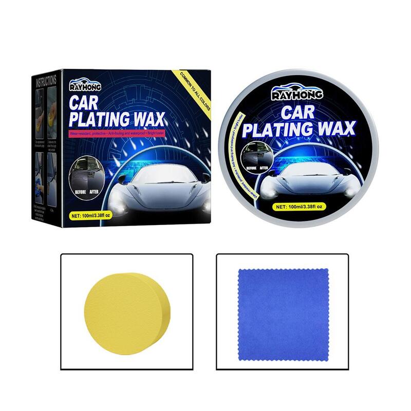 110ML Car Wax Crystal Plating Hard Glossy Wax Layer Surfaces Waterproof Coating Car Film High-Gloss Solid Black Polishin Ce Q1M1