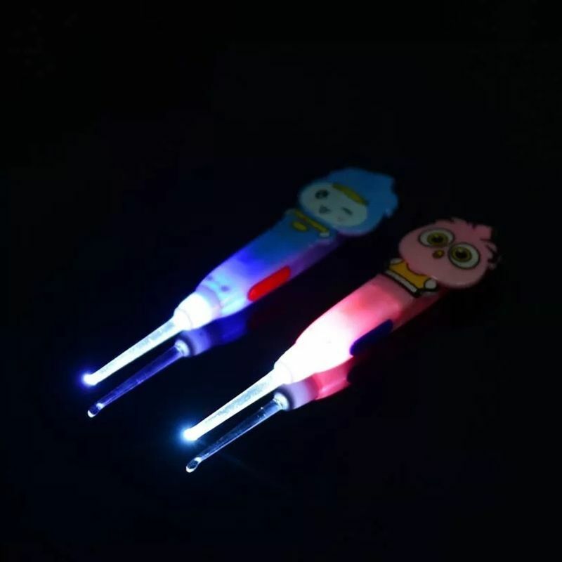 LED Cartoon Ear Spoon Strumento per pulizia dei bambini Cerume con prodotto leggero per raccolta delle orecchie