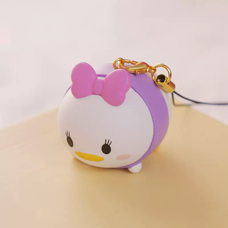 Winnie Anime Cartoon Disney Keychain Tsum Series the Stereoscopic pooh Donald Daisy Dumbo Stitch Phone Bag Pendant Kid Toys