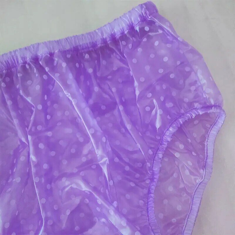 Couche-culotte réutilisable en PVC pour adulte, couche-culotte transparente, imperméable, en plastique souple