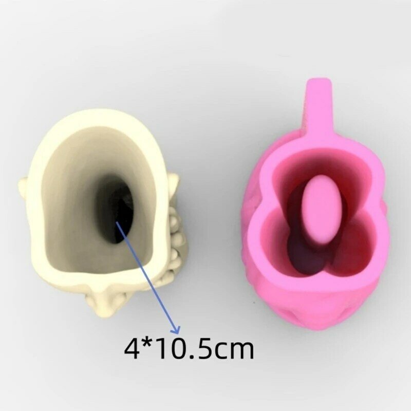 652F Creative Face Silicone Mould for Flower Pots Vase Mold Concrete Cement Epoxy Resin Mold Casting Tool DIY Craft Garden