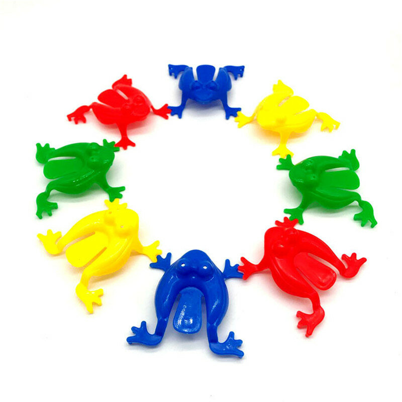 10 Pcs Jumping Frog Bounce Toys For Kids Novelty Assorted  Stress Reliever Toys For Children Birthday Gift Party Favor Gifts