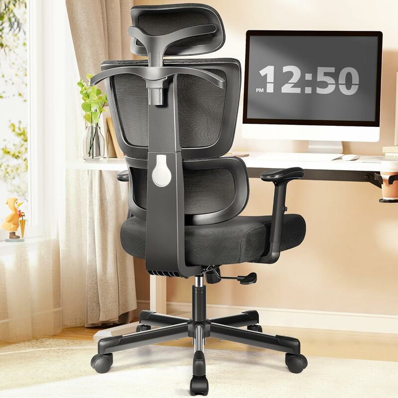 Bureau ergonomique à dossier haut, chaise de bureau confortable pour ordinateur de jeu, grande et grande chaise de bureau à domicile avec support lombaire