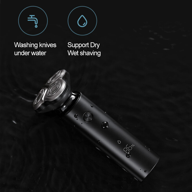 XIAOMI-Afeitadora eléctrica MIJIA S500 para hombre, máquina de afeitar en seco y húmedo, con Triple cuchilla, cabeza flotante