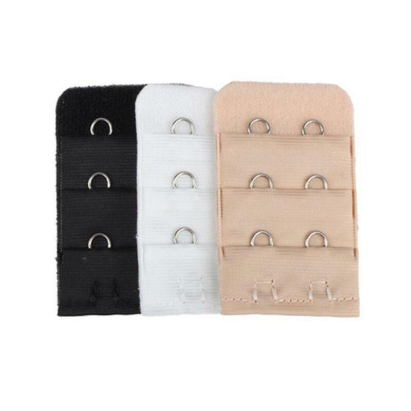 3 pçs/pçs/set 3 linha ganchos extensores sutiã elástico cinta de extensão do sutiã feminino cueca gancho clipe expansor acessórios