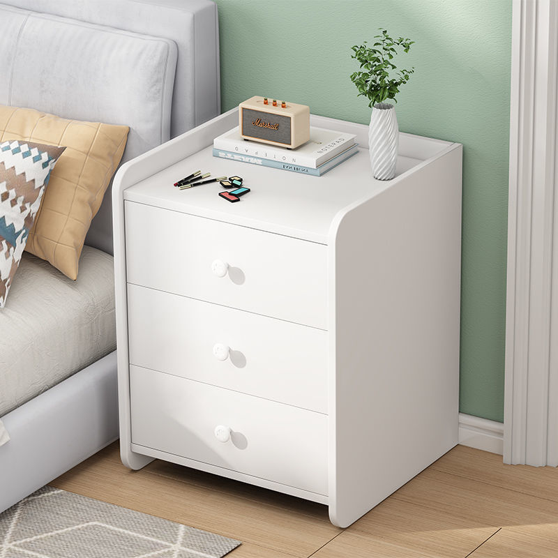 Rak kabinet samping tempat tidur, furnitur minimalis Modern, rak penyimpanan kecil samping tempat tidur, kayu Solid