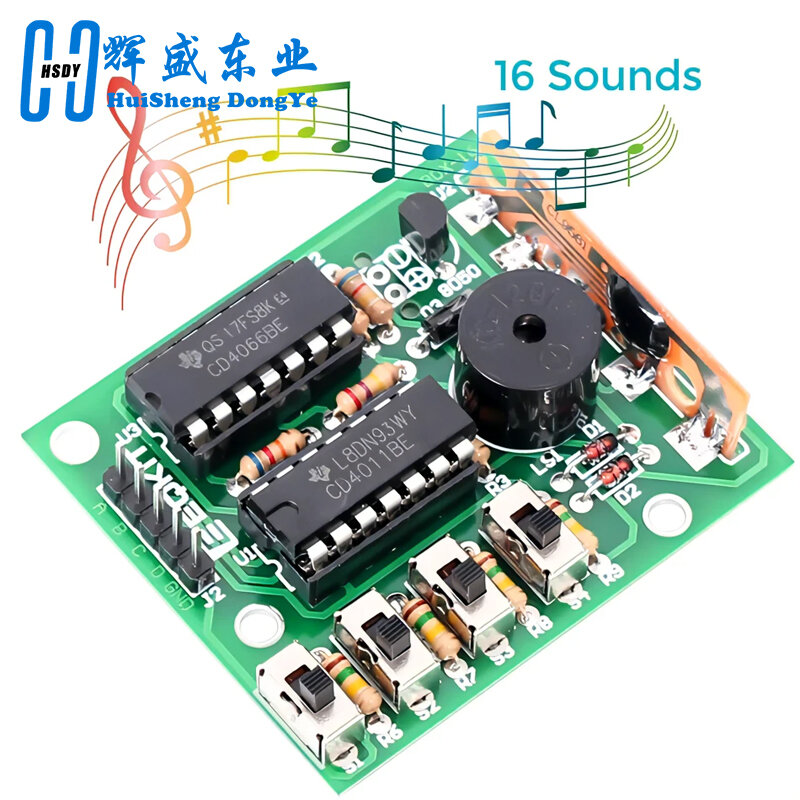 16 Musik Sound box Box-16 Board 16-Ton-Elektronikmodul DIY Kit Teile Komponenten Löten Praxis Lern-Kits für Arduino