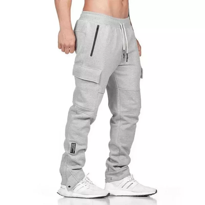Cargo Pants for Men Joggers Trousers Man Autumn Slim Grey New in Regular Fit Casual Spandex Harajuku High Quality Korean Style