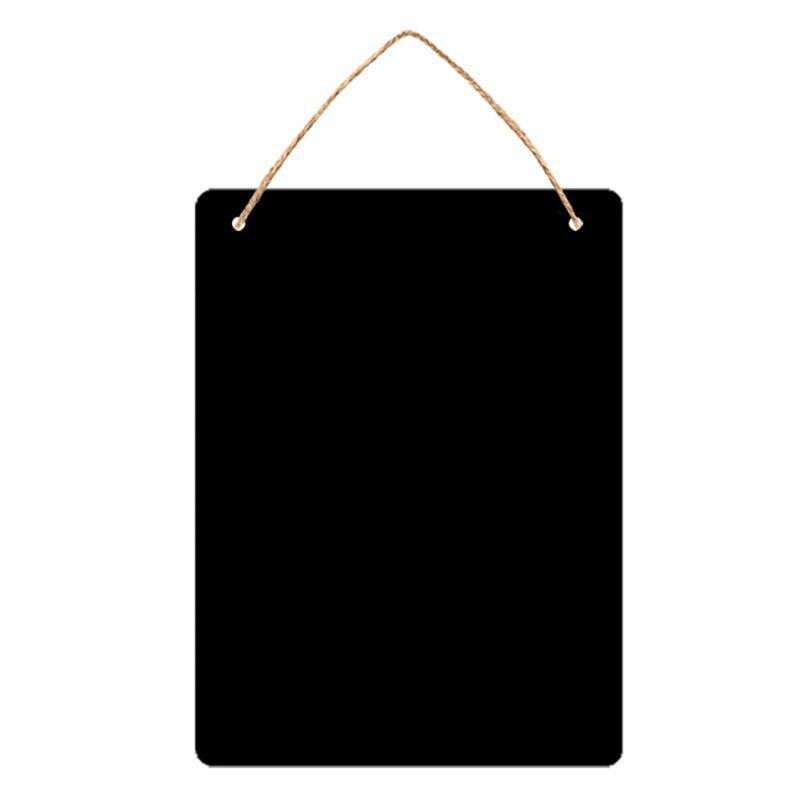 小さな黒板吊り看板消去可能な両面黒板サイン結婚式のドロップシップ用
