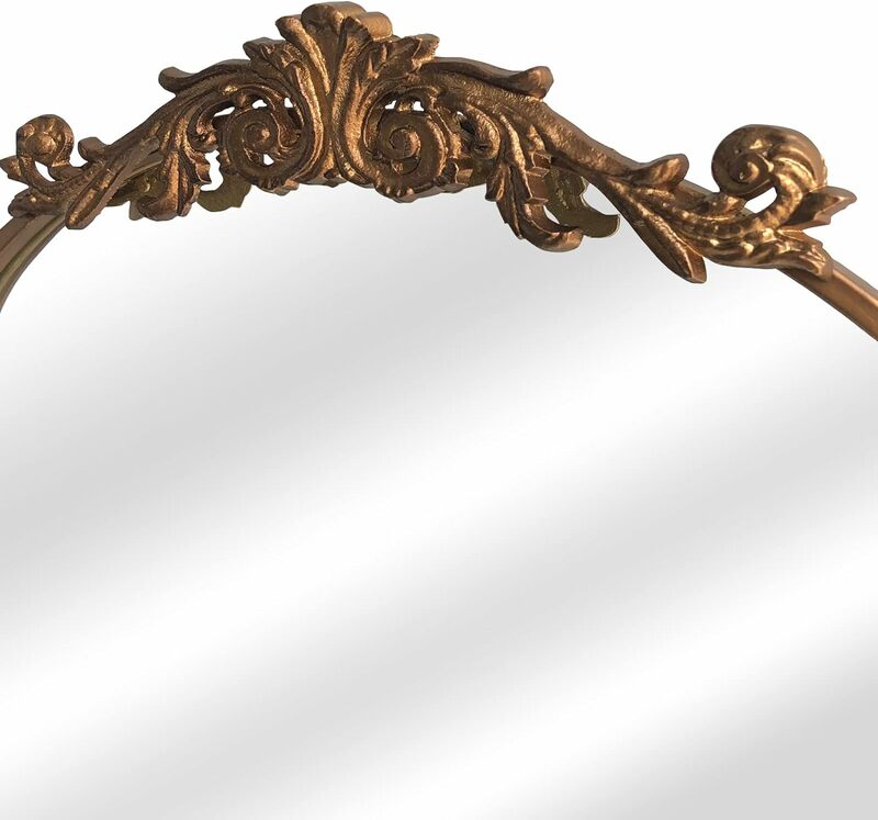 Wall Mirror Window Decorative Traditional Vintage Ornate Baroque Mirrors Antique Arched Farmhouse for Living Room Bedroom