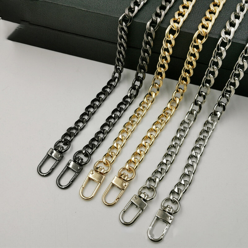 Correa de cadena de Metal de 20/30/60/100CM, repuesto desmontable para bolsos, asas de bricolaje, accesorios cruzados para bolsos